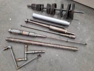 Assorted Lathe Parts, Gearing, Boring Bars, & More