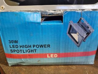 2x LED 30W Spotlights, New