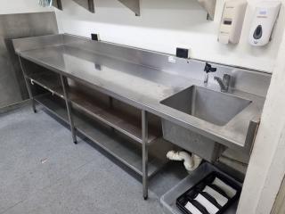 Stainless Bench with Sink