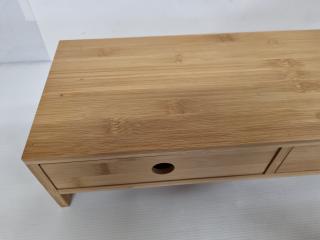 Stylish Bamboo Desktop Drawer Cabinet Unit