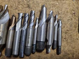 22x Assorted End Mills, Drills, & More