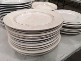 Large Assortment of Porcelian Serving Dishes, Mixed Sizes Shapes