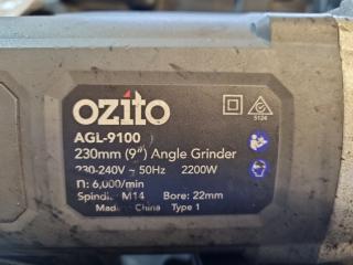 Ozito 230mm Corded Angle Grinder Kit