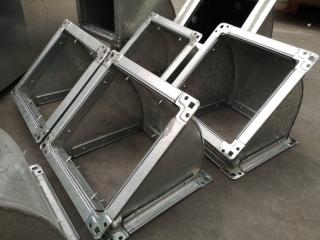 10x Assorted Straight & Angled Galvanised Ducting Units