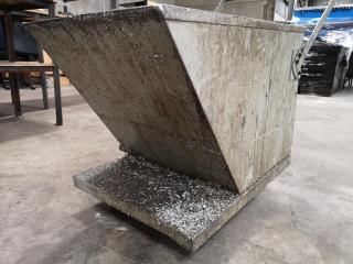 Workshop Tipping Scrap Material Trolley Bin