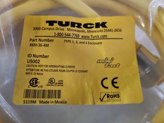 2x Turck Actuator and Sensor Cordsets, 4m & 3m Lengths