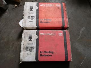 9x Packs of Weldwell KV5 2.5mm Low Hydrogen Welding Electrodes