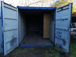 20-Foot Shipping Container Conversion to Worksite Storage Room