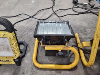 Large Assortment of Worksite Lights and Torches