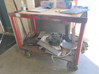 Heavy Duty Steel Workshop Shelf Trolley Cart