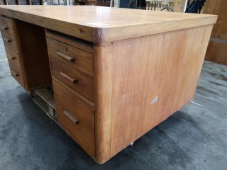 Vintage Wood Office Desk