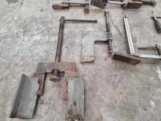 Large Assortment of ex Bench Mounted Clamps