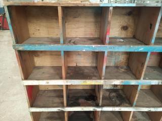 Wooden Workshop Shelving Unit