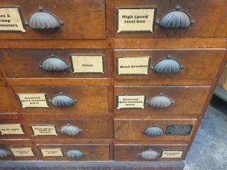 Vintage Timber Industrial Drawer Cabinet