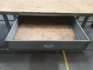 Heavy Duty Steel Framed Mobile Workbench