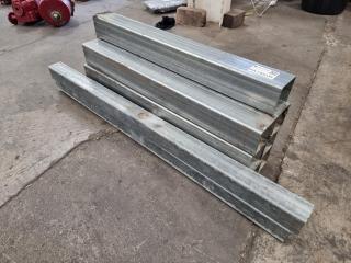 Assortment of 9 Galvinized Steel Box Sections