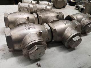 18x Assorted CF8M Pipe Check Valves