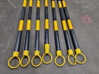 7x Adjustable Safety Cone Barrirer Bars