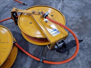 Pair of Wall Mounted Koreel Air Hose Reels