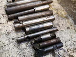 17x Assorted Lathe Boring Bars & Other Milling Bits