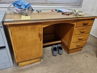 Vintage Wood Office Desk