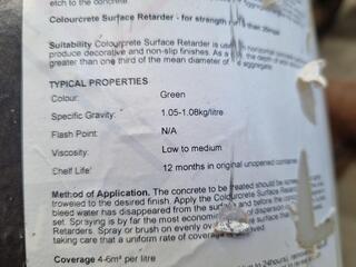 ColourCrete P.I.N.Z Sueface Retarder, Green,, Partial Jug