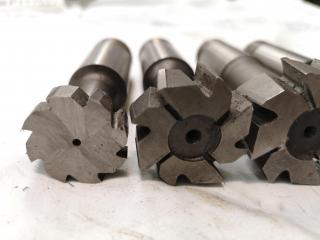 4x Assorted T--Slot Mill Cutters, Imperial Sizes