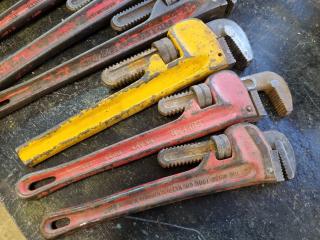 7x Assorted Pipe Wrenches