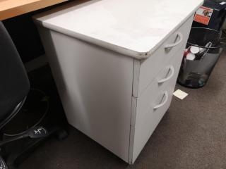 Office Desk w/ Mobile Drawer Unit & Chair
