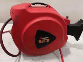 Mechpro 20m Wall Mounted Workshop Retractable Air Hose Reel w/ Hose