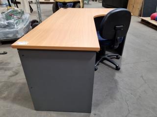 Corner Office Workstation Desk w/ Chair