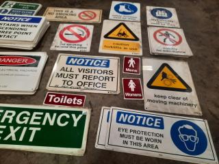 Large Assortment of Safety Signage