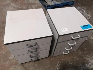 2x Office Mobile Drawer Units