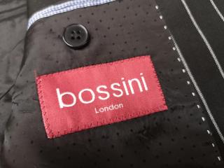 Men's Business Suit by Bossini, London, Black Size 44 Coats, 92 Pant