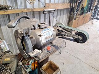 Linishall BG8 8"/200mm Industrial Bench Grinder in Pedestal