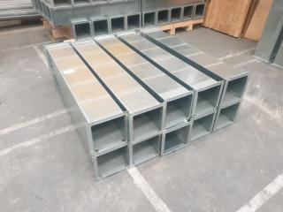 10 x Galvanised Straight Ducts