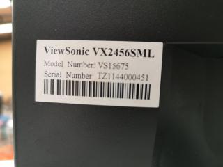 ViewSonic 24"" LED Computer Monitor