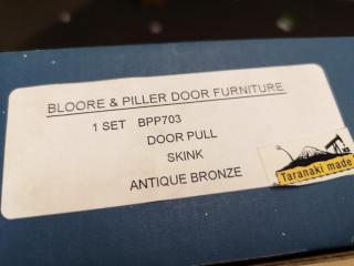 Modern Stylish Antique Bronze Door Pull Handles by Bloore & Piller, New