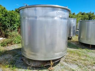 6000 Litre Stainless Tank 