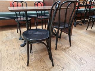 2 x Cafe Tables and 4 x Chairs