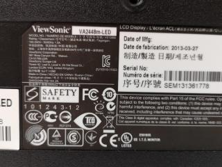 ViewSonic 23.6" LED Computer Monitor