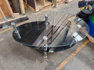 Glass & Chrome Coffee Table