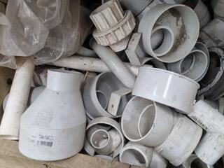 Assorted PVC Pipe Couplings, Fittings, & More