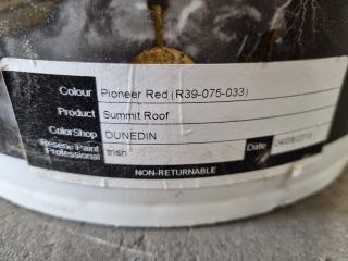 3x10L  Resene Summit WB Roof Paint, Pioneer Red
