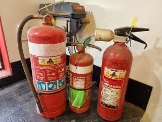 3x Assorted Fire Extinguishers