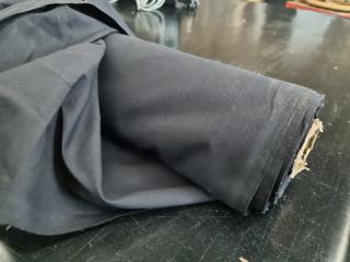 2x Rolls of Black Fabric Material