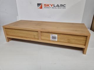 Stylish Bamboo Desktop Drawer Cabinet Unit