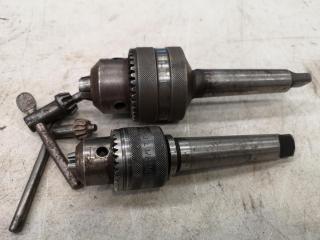 13mm & 16mm Keyed Drill Chucks w/ Morse Taper Shanks