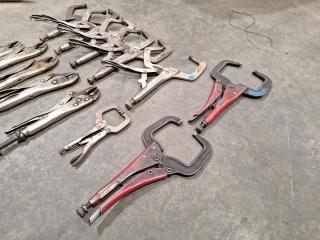 Assortment of Vice Grips & Locking Pliers