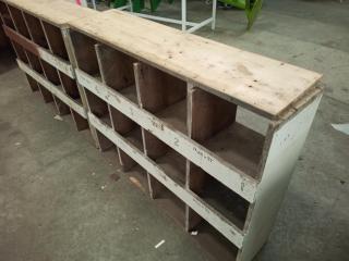 2 Small Workshop Shelving Units